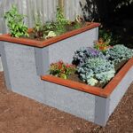 Smokey gray durable greenbed tiered raised garden bed 4x4