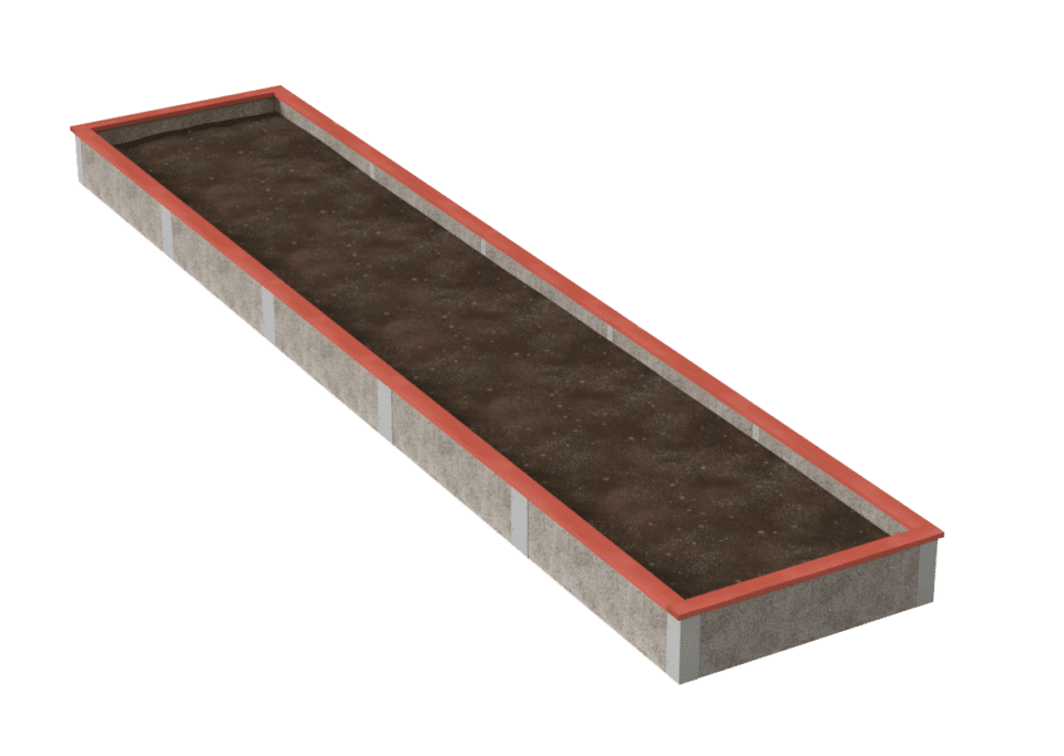 Durable Greenbed Raised Garden Bed Kit rendering of 4x20x1
