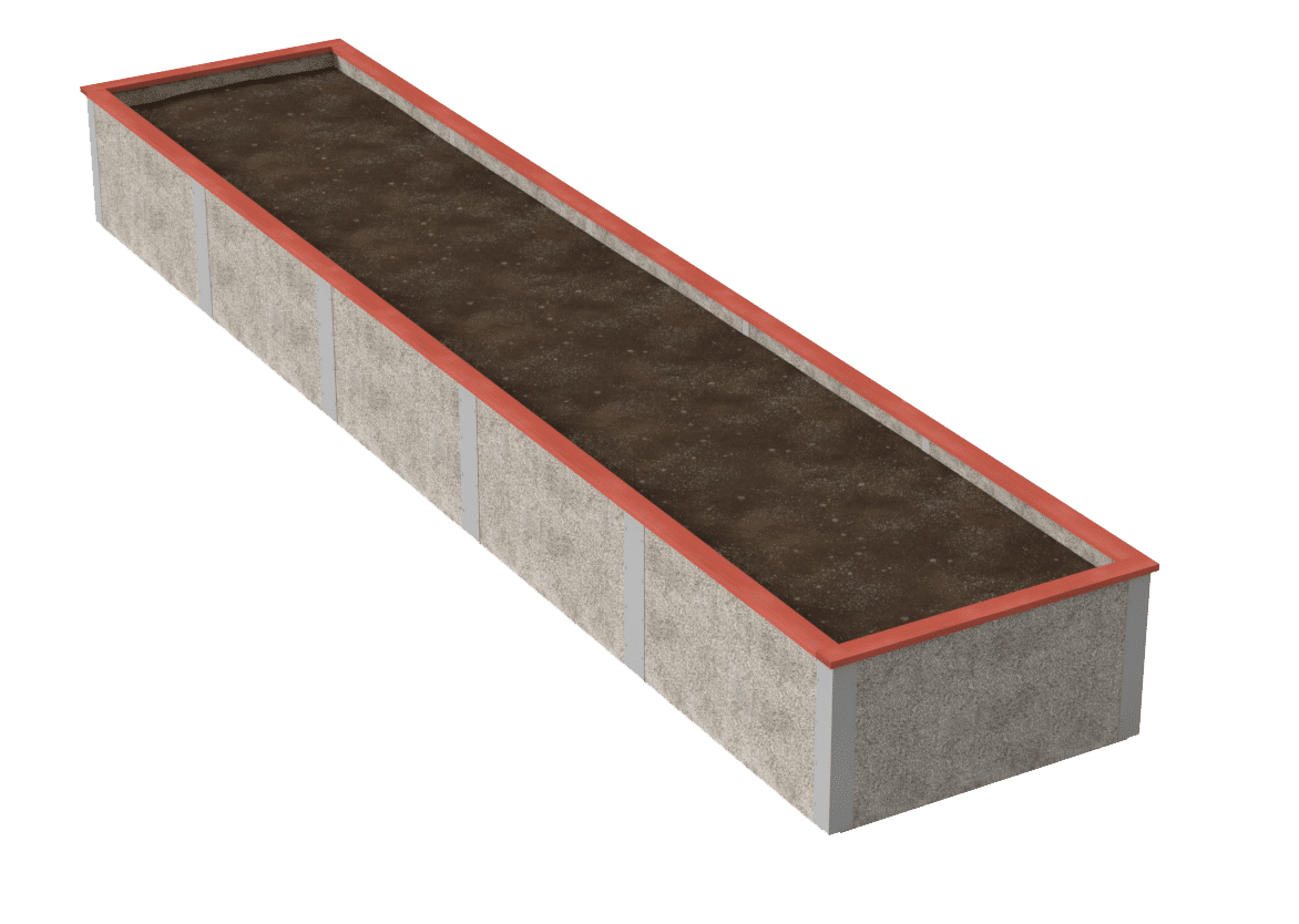 Durable Greenbed Tall Raised Garden Bed Kit rendering of 4x20x2