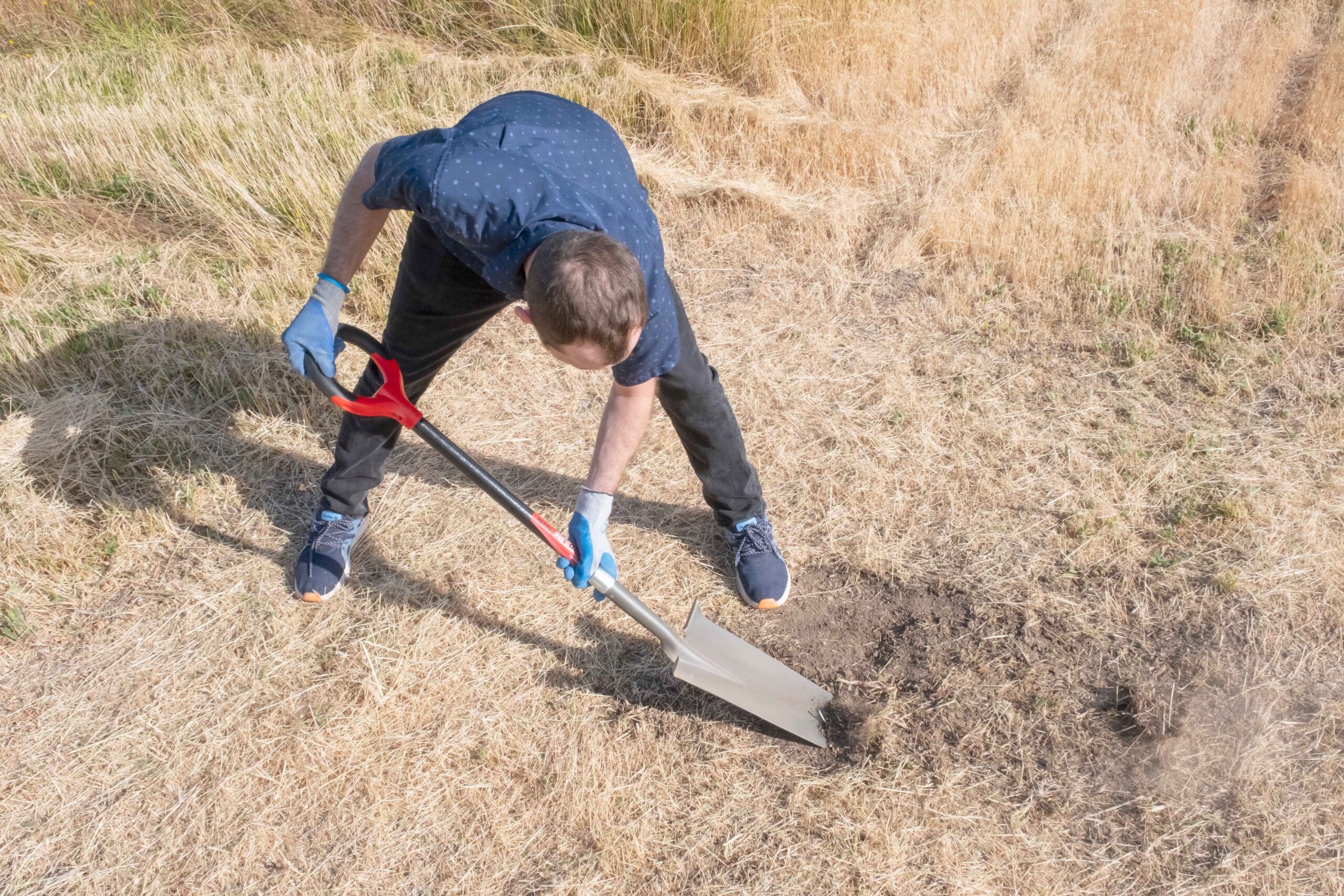 digging to prepare ground for installation