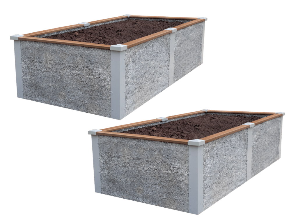 Two 4x8x2" Durable GreenBed Raised Garden Kits