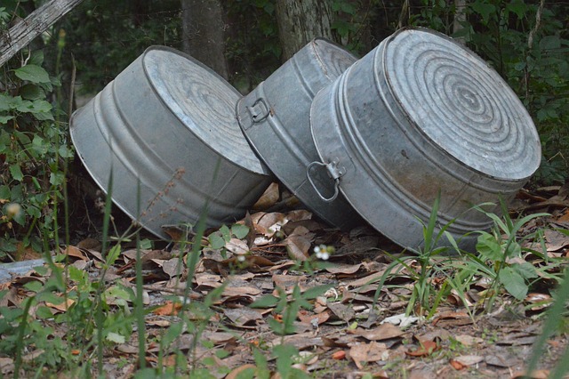 cubos de lavado metalicos